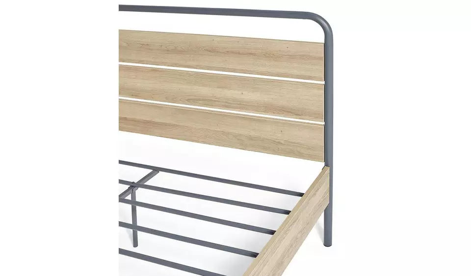Habitat Industrial Double Metal Bed Frame - Grey